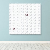 Grijs en Rood XOXO Canvas Afdruk (Insitu (Houten vloer))
