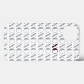 Grijs en Rood XOXO Case-Mate iPhone Case (Achterkant (horizontaal))