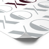 Grijs en Rood XOXO Poster (Hoek)