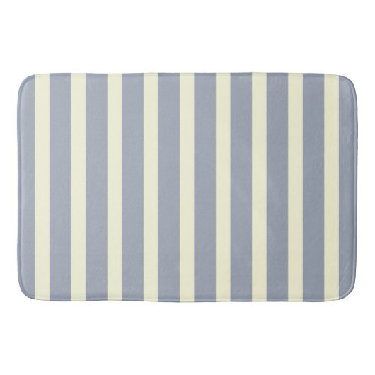 Grijs- en roomstreden badmat (Voorkant)