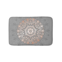 Grijs en Roos goud | Floral Mandala