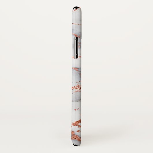 Grijs en roos goud marmeren steen effect Case-Mate iPhone case (Achterkant / rechts)