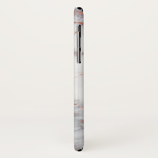 Grijs en roos goud marmeren steen effect Case-Mate iPhone case (Achterkant/links)