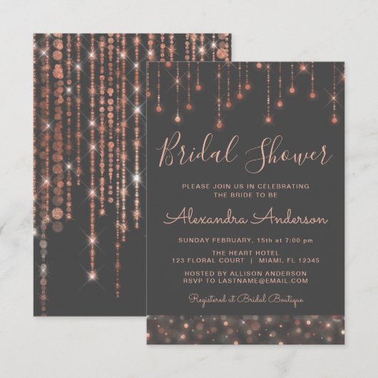 Grijs en Roos Vrijgezellenfeest Kaart (Voorkant / Achterkant)