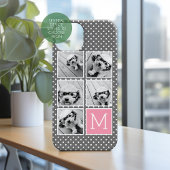 Grijs en Roze 5 Foto Collage met Monogram Case-Mate iPhone Case