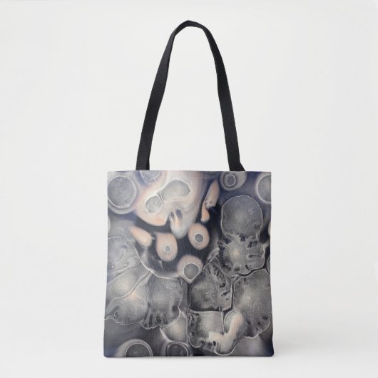 Grijs en roze abstracte illustraties tote bag (Voorkant)