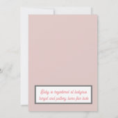 Grijs en roze Baby shower van de muis Kaart (Achterkant)