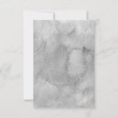 Grijs en Roze Bloemen Bruiloft RSVP (Achterkant)