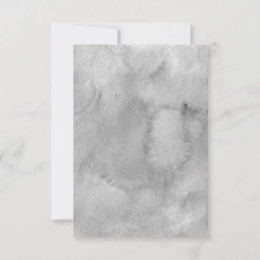 Grijs en Roze Bloemen Bruiloft RSVP (Achterkant)