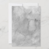 Grijs en Roze Bloemen Waterverf Baby shower Kaart (Achterkant)