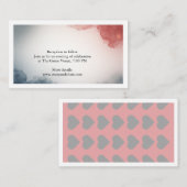 Grijs en roze buitenruimte-envelopkaart informatiekaartje (Voorkant / Achterkant)