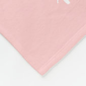 Grijs en Roze Chevron Baby Naam Monogrammed Fleece Deken (Hoek)