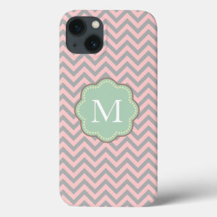 Grijs en Roze Chevron Case-Mate iPhone Case