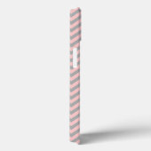 Grijs en Roze Chevron Case-Mate iPhone Case (Achterkant / Rechts)