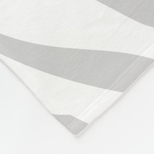 Grijs en Roze Dierenprint Custom Monogram Fleece Deken (Hoek)