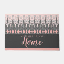 Grijs en roze Floral