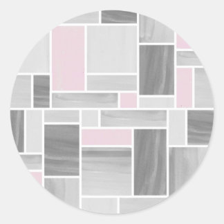 Grijs en Roze Glazen in lood Stickers