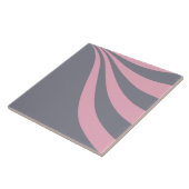 Grijs en Roze Golf Tegeltje (Zijkant)