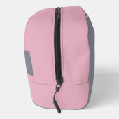 Grijs en roze golf toilettasje (Rechts)