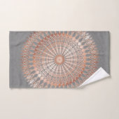 Grijs en roze goud | Moderne Mandala Bad Handdoek (Handdoek)
