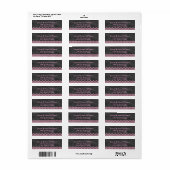 Grijs en Roze Kant Bruiloft Label V09 (Full Sheet)