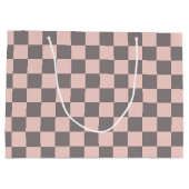 Grijs en roze karton groot cadeauzakje (Achterkant)