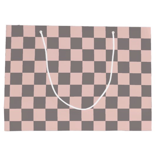 Grijs en roze karton groot cadeauzakje (Achterkant)