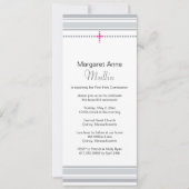 Grijs en Roze Kruis Eerste Uitnodiging van de Geme (Voorkant)