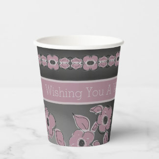 Grijs en Roze Roze Papieren Bekers