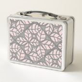 Grijs en roze tegel Print Lunch Box (Achterkant)