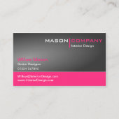 Grijs en Roze Visitekaartje (Voorkant)