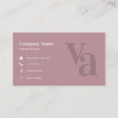 Grijs en Roze Visitekaartje (Achterkant)