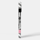Grijs en Roze Zigzags Persoonlijke foto Case-Mate iPhone Case (Achterkant / Rechts)