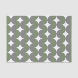 Grijs en Sage Green Mid Century Modern Wavy Tissuepapier