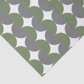 Grijs en Sage Green Mid Century Modern Wavy Tissuepapier (Detail)