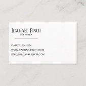 Grijs en steenkool Modern minimalistisch Logo Visitekaartje (Achterkant)