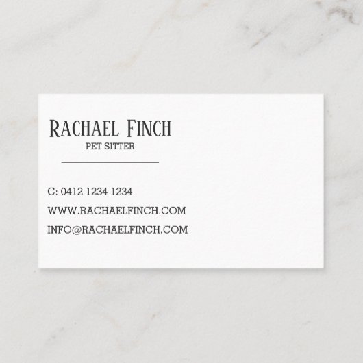 Grijs en steenkool Modern minimalistisch Logo Visitekaartje (Achterkant)