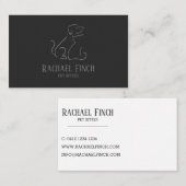 Grijs en steenkool Modern minimalistisch Logo Visitekaartje (Voorkant / Achterkant)