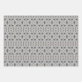 Grijs en Taupe Patterned Bladdocument Inpakpapier Vel (Voorkant 3)