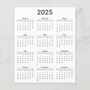 Grijs en wit 2025 jaar in een oogopslag flyer