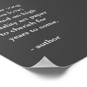 Grijs en Wit Aangepast Citaat Druk Poster (Hoek)