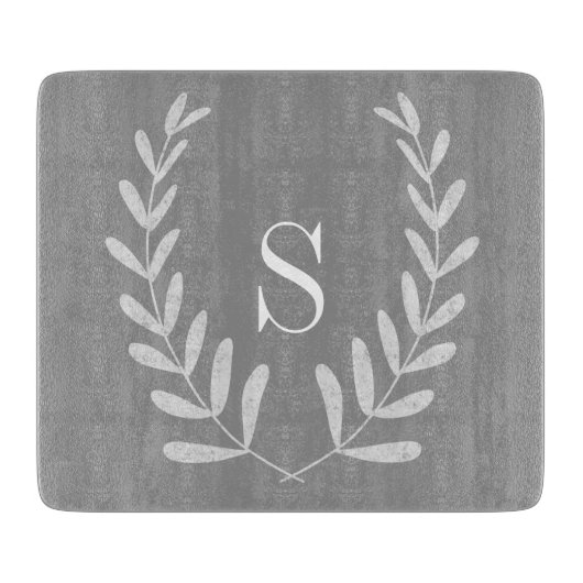 Grijs en Wit - Aangepast snijvlak Snijplank (Voorkant)