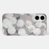 grijs en wit abstract cirkelpatroon Case-Mate iPhone case (Achterkant (horizontaal))