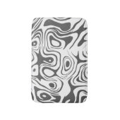Grijs en wit abstract spiraalpatroon badmat (Voorkant Verticaal)