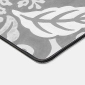 Grijs en wit Art Deco Bloemen Bureau Mat Pad (Hoek)