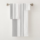 Grijs en wit bad handdoek (Insitu)