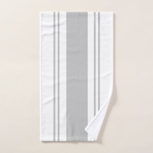 Grijs en wit bad handdoek (Handdoek)