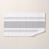 Grijs en wit bad handdoek (Handdoek)