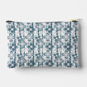 Grijs en wit bloemmotief  grijs etui (Achterkant)