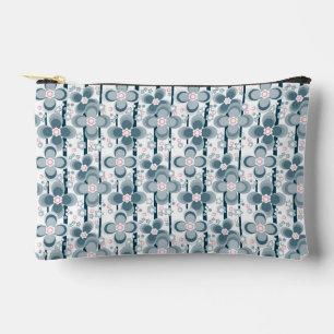 Grijs en wit bloemmotief grijs etui